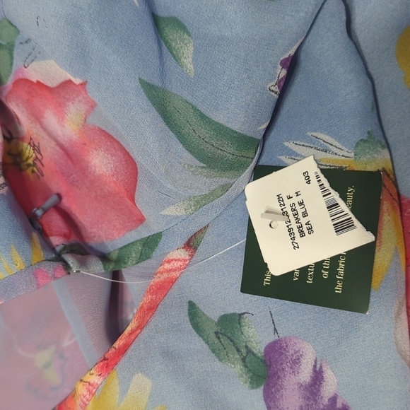 Ralph Lauren Womens Skirt NWT 100% Silk Cottagecore Bloomcore Plus Size 14 - Picture 11 of 12